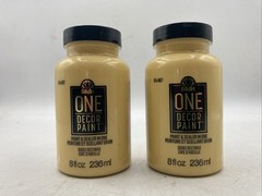 Folkart One Decor Paint “Beeswax” Yellow Eggshell Finish Paint & Sealer In One