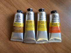 Acrylic Paint Set 60ml 2 Fl Oz Lot of 4 Winsor & Newton Galeria Tubes