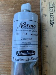 Schmincke Norma Professional Oil Paints Zinc White 120 ml Large Tube NEW