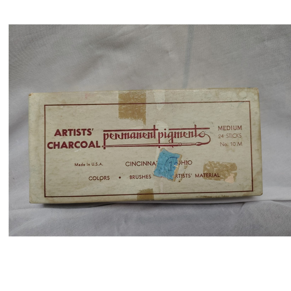 Permanent Pigments Artist Charcoal Sticks 24 Pack No. 10 M Black