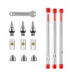 New Airbrush Nozzle Needle Replacements for Airbrushes Spray Gun 0.2/0.3/0.5mm