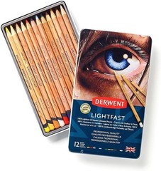 Lightfast Colored Pencils 24 Tin Set 4mm Wide Core 100% Oil-based Creamy 2302720