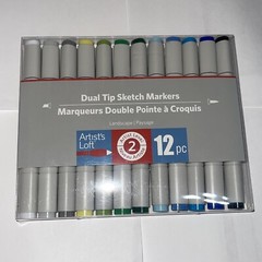 ARTISTS LOFT 691928 LEVEL 2 DUAL TIP SKETCH MARKERS ARTIST LEVEL 2 12 PIECE NEW