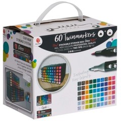 Decotime 60pk Twin Markers Paint ART Deco Tray ANY SURFACE Alcohol ink Set