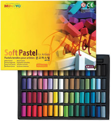Soft Pastel Set 64 Colors Square Artist Chalk Smooth Blendable Art Supplies