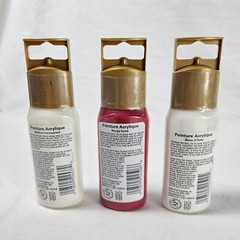 HD Folk Art Visual Texture Acrylic Paint 2 oz Sealed Lot of 3 FolkArt “D” Clear