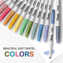 Sharpie S-Note Creative Marker Chisel Tip Assorted Dozen No-bleed ink -brand new