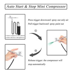cordless Portable Airbrush kit with Compressor,Rechargeable and replaceable a…