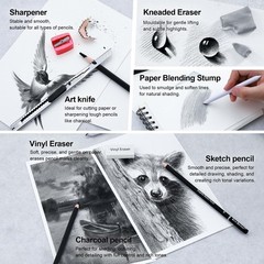 Professional Sketch Pencil Set 24PCS Art Supplies for Artists and Beginners