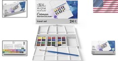 Cotman Watercolor Studio Set 24 Half Pans | Artist Quality | Excellent Tinting