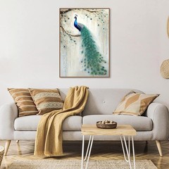 5D DIY Peacock Diamond Painting Kit Full Drill Wall Art Decoration Set