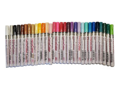 Uchida Marvy DecoColor 200 Paint Marker, Fine Point, One Set of 30 Colors