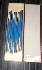 SOLO HORTON 2180 Finest Grey Ox Hair Stroke Brush 1 Dozen 1/8 in size.