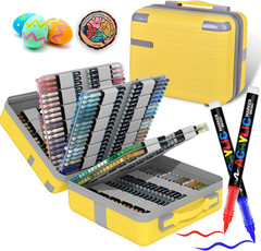 360 Colors Acrylic Paint Markers, Soft Brush Tip Pens, Water-Based No-Bleed Prem