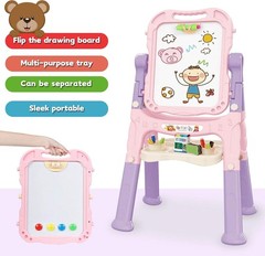 Educational Kids Easel with Accessories – Pink