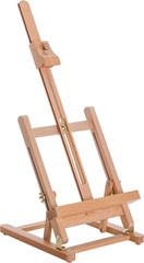 Small Wooden Studio H Frame Easel with Storage Tray – Holds Canvas up to 16″ – A