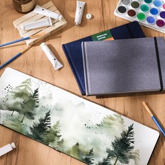 Watercolor Sketchbook Journal 300 GSM 140 LB Cold Press 8.25×5.5 In 6 PCS