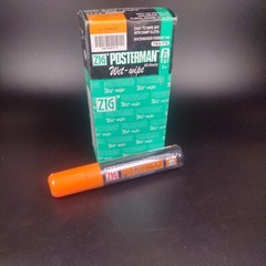 Pack of 6 Zig 15mm Posterman Broad Tip Wet Wipe Marker, Orange PMA-770