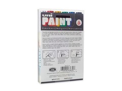 UniPaint Oil Based Marker, Medium Point, Assorted Inks,63630, 6/Set