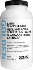 Acrylic Medium, Glazing Liquid, 32 Oz, Satin