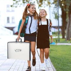 2 Pack 11X17 Art Portfolios, 13 Pockets Kids Portfolio Folder for Artwork