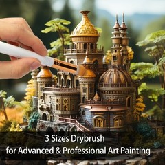 Dry Brush Miniature Painting 12 Pack Detail Blending Brushes for Model Hobby