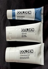 New Golden Coarse Molding Paste * Fiber Paste * Manganese Blue Hue Artist Color