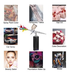 airbrush kit,Handheld Airbrush Gun for Barber, Model Painting, Nail Art, Makeup