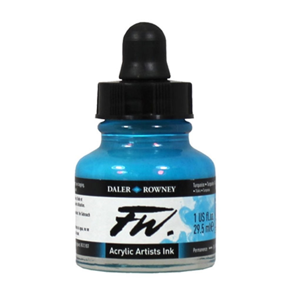 Daler Rowney FW 29.5ml Acrylic Art Ink Bottle Indigo Drawing Painting Liquid
