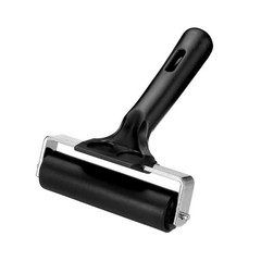 1Pc Rubber Roller Brayer,Printmaking Ink Print Brush Tool (Black 4″)