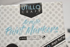 UTILLO CRAFT Acrylic Paint Markers White 2-3mm Medium Tip Lot Of 3 8-Pack