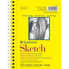 Strathmore 300 Series Sketch Pad, 5.5×8.5 inch, 100 Sheets, Side Wire – Artis…