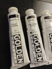Golden Acrylic Heavy Body Paint 2oz Set Of 4 Lot #49