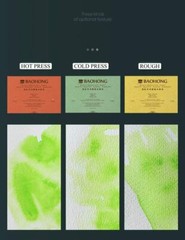 BAOHONG Artists’ Grade Watercolor Painting Paper,100%Cotton Cold Press,20 Sheet
