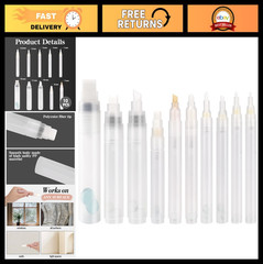 10 Pack Refillable Paint Pens – Clear Acrylic Markers for Rock, Glass, DIY Art