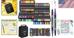 Non-Toxic Water-Based Dual Tip Markers for Coloring & Journaling – 160 Colors