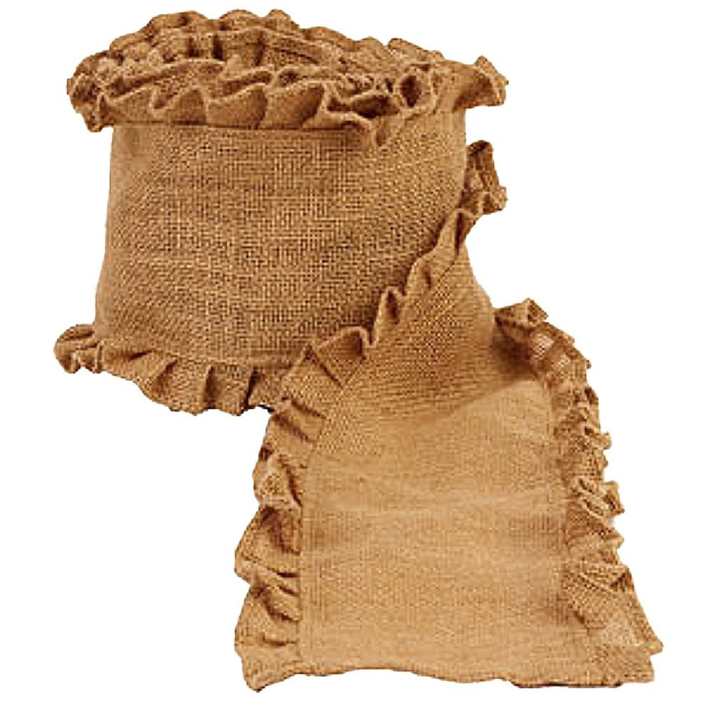 The Country House Collection Ruffled Burlap Ribbon 5.5″W