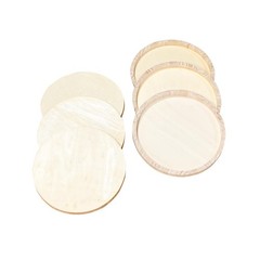 6 Pack 14 Inch Round Wood Canvas Panels Unfinished 14 in, bright light wood
