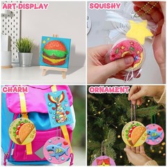 Foam Texture Painting Kit – 84pcs Arts and Crafts for Girls 4-6-8-10, Puffy P…