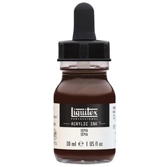 Professional Acrylic Ink 1 Oz 30ml Jar Sepia High Quality Art Supplies