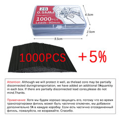 1000/250 Mechanical Pencil Lead Refills 0.5 0.7 0.9 1.3 2.0mm HB Office School