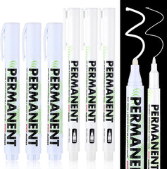 6 Pack White Acrylic Paint Pens – 1mm & 3mm Tips for Rock, Glass, Wood