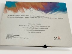Watercolor Paint Box 36 Color Solid Pigment Palette Pens Paper New Sealed