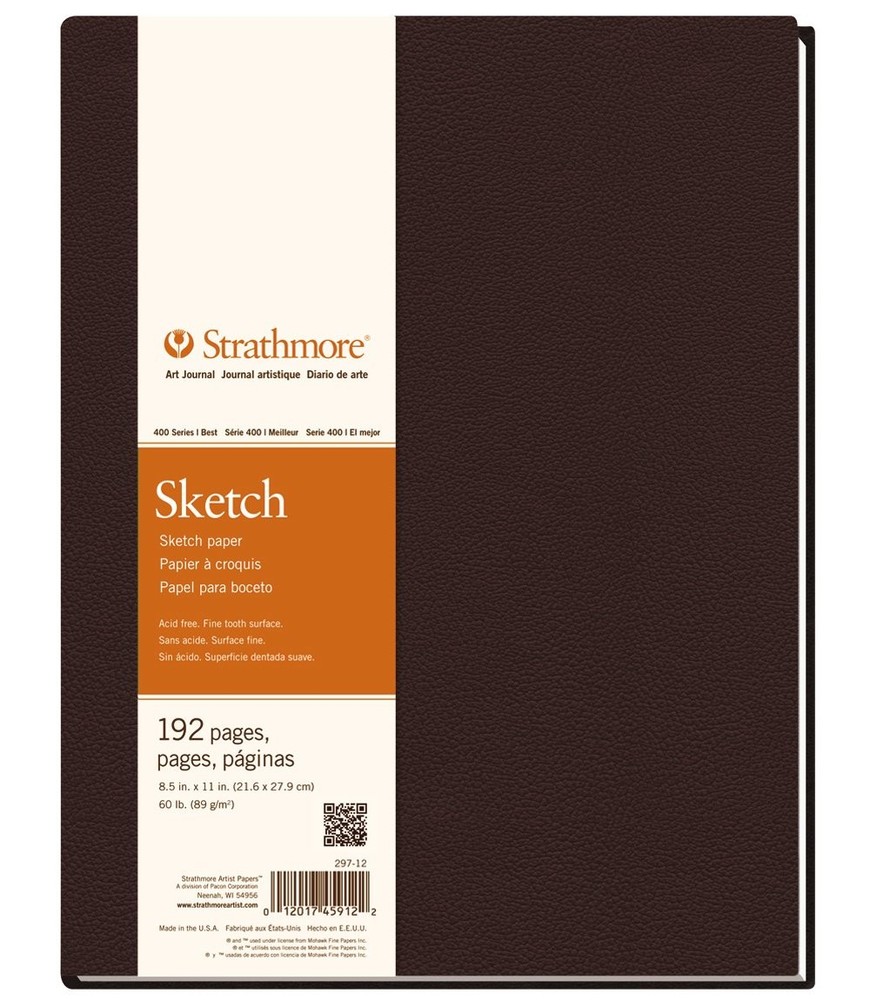 Strathmore 297-12 400 Series Hardbound Art Journal Sketch, 8.5×11 inch, White