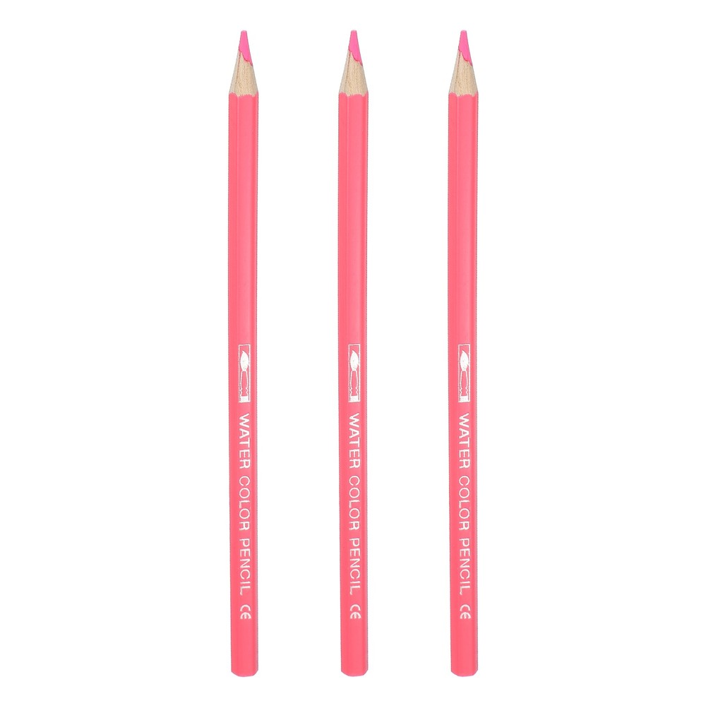 3Pcs Watercolor Pencils for Coloring Drawing Painting,Light Pink