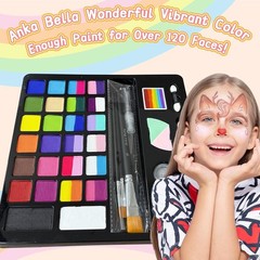 Professional face painting kit for kids，Hypoallergenic & Non-Toxic water base…