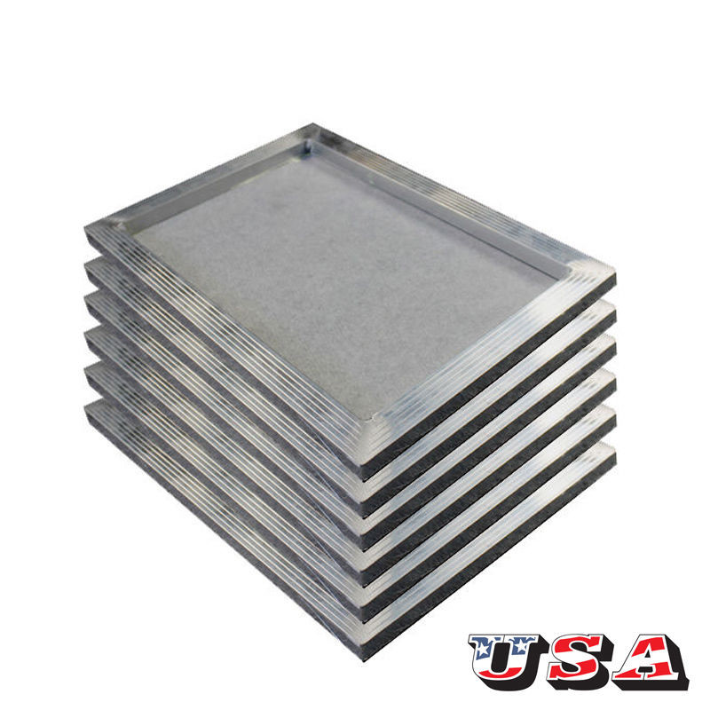 6-Pack 7.5″x10″ Screen Printing Aluminum Frame Mesh Screen Stretched Mesh Frame