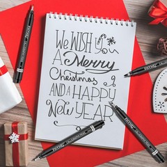 Calligraphy Pen,6 Size Calligraphy Pens for Writing,Brush Pens Calligraphy Se…