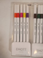 Uni EMOTT Ever Fine 0.4mm Fine Liner Markers 5 Color Sets No.2 & No.3 Lot of 2
