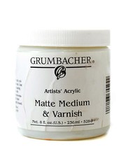 Grumbacher Artists’ Acrylic Matte Medium & Varnish – 8 oz. jar